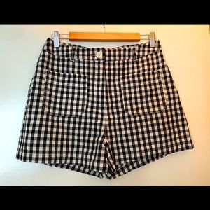 NWT ASOS Black &White Plaid Shorts